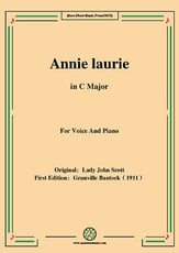 Annie laurie, in C Major Vocal Solo & Collections sheet music cover